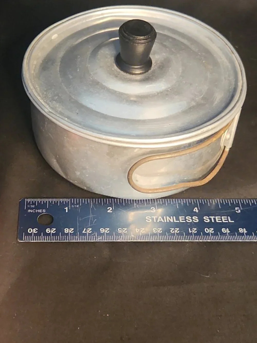 Vintage Camping Aluminum Mess Kit Cooking Pot For Use With Sterno Canned Fuel